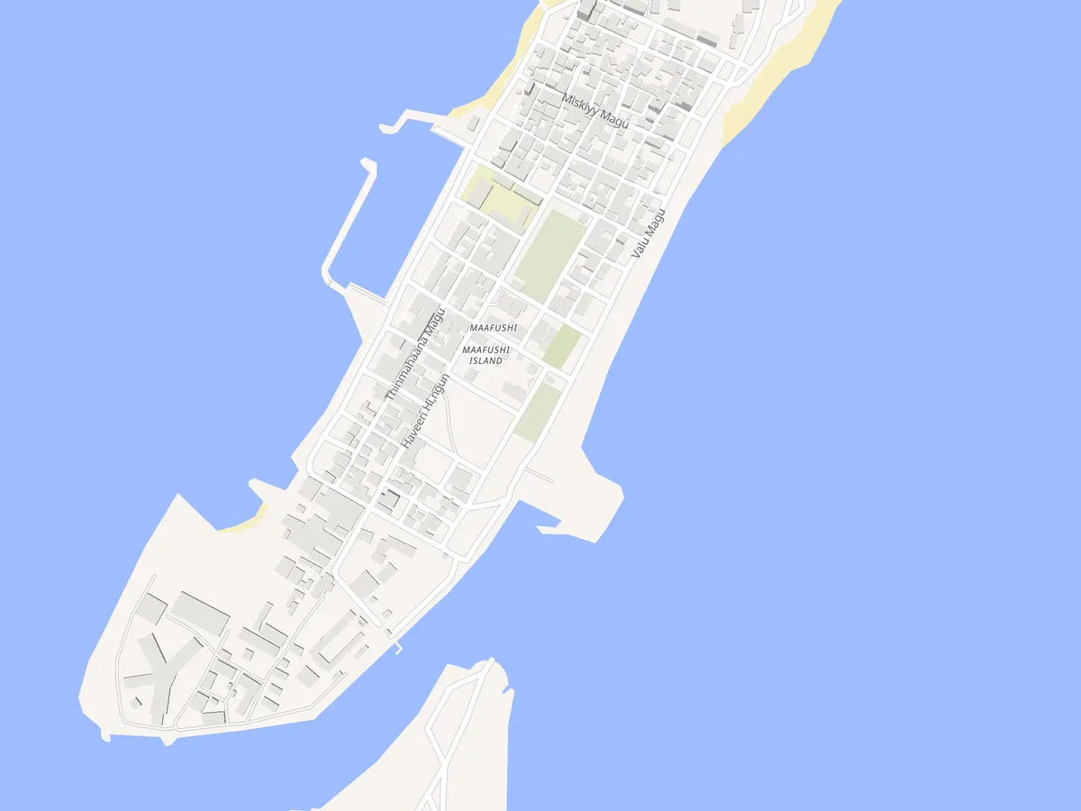 Maafushi island's streets